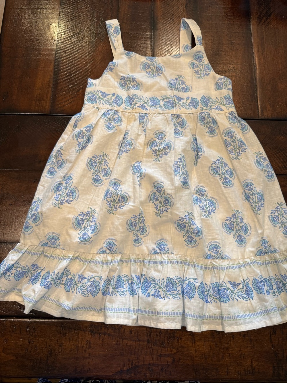 Haute Hippie Cream Dress with Blue Floral Print NWT - 6